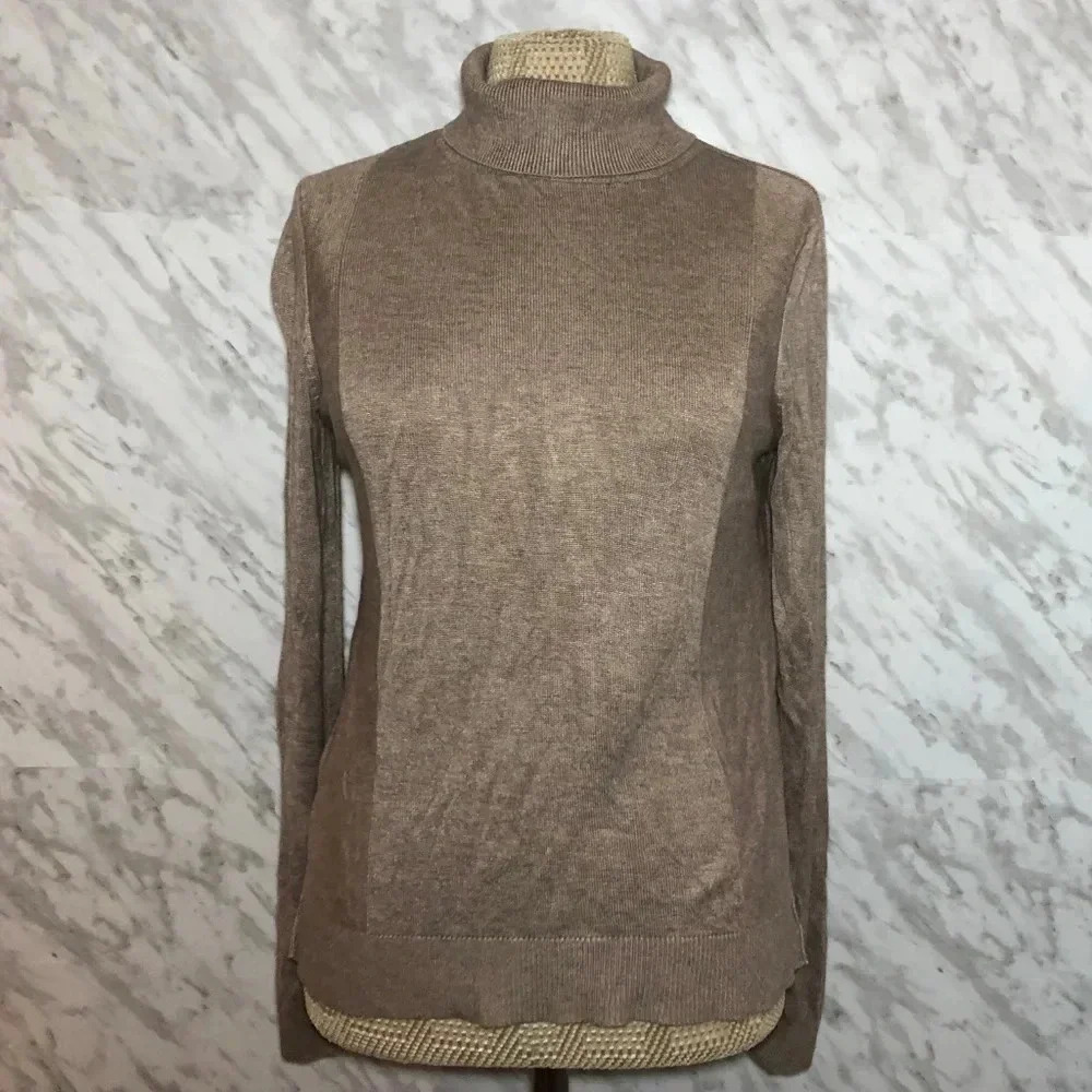 ASOS Knit Turtleneck Sweater Tan Size 8